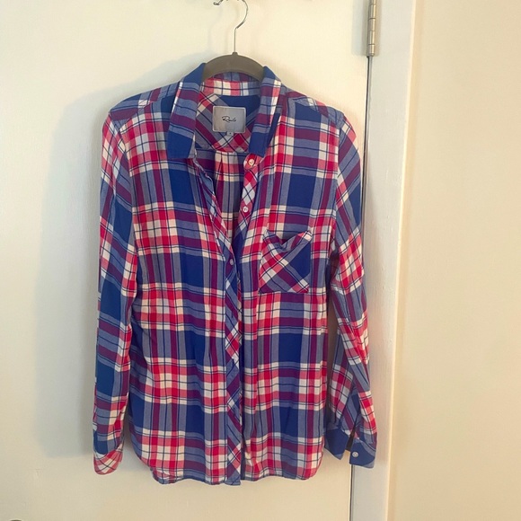 Rails Blue and Pink Flannel size small - Picture 3 of 5